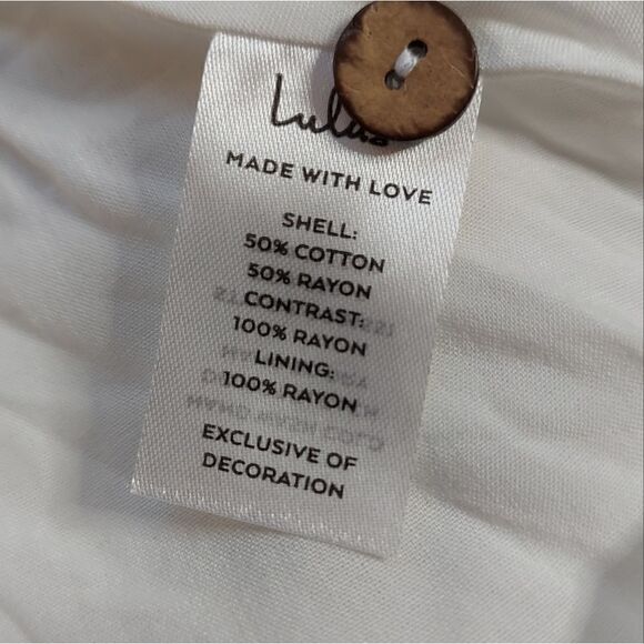 LULUS Make the Call White Long Poet Sleeve Mini Dress Size S - Picture 16 of 16